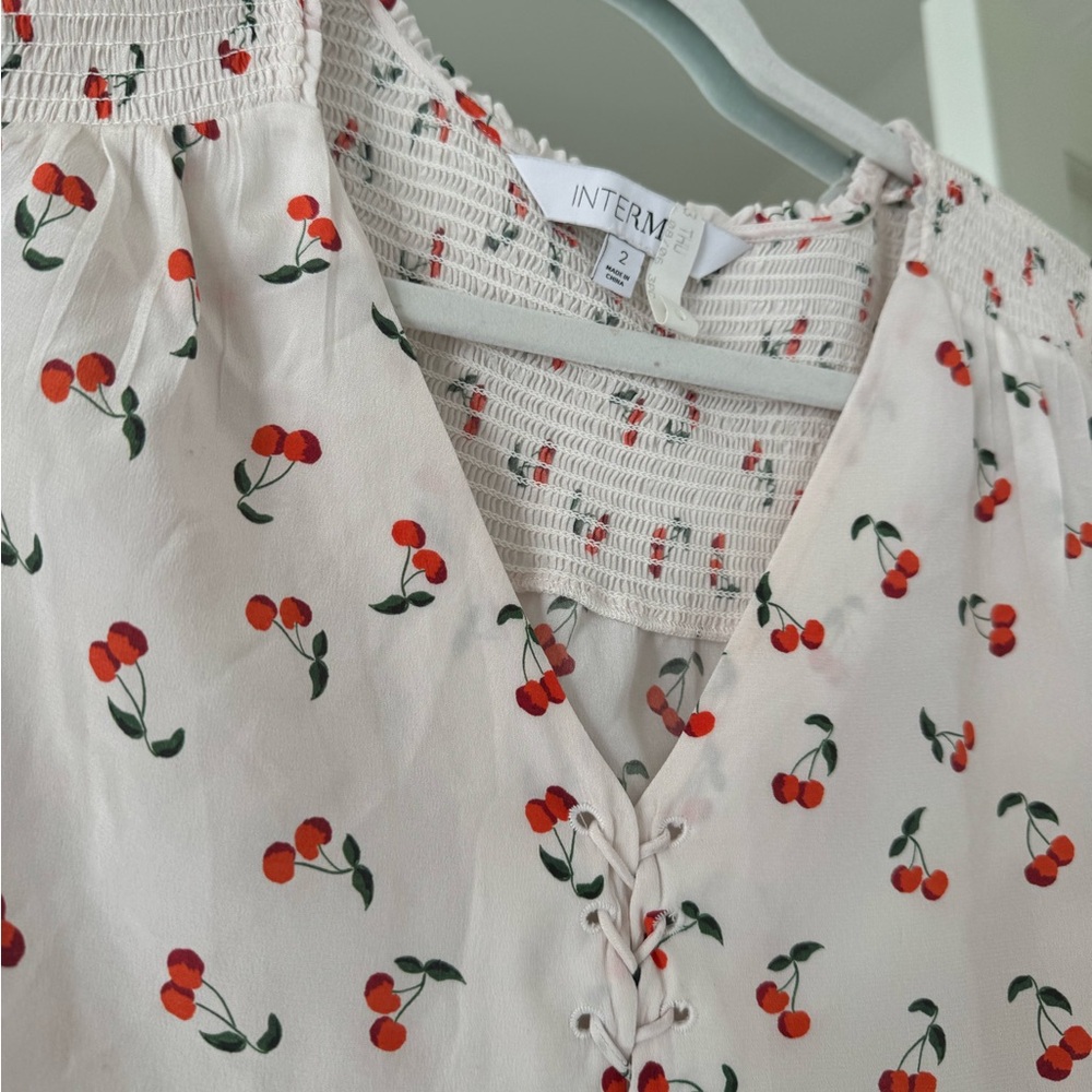 Intermix Cherry Blouse. Great Condition - image 3